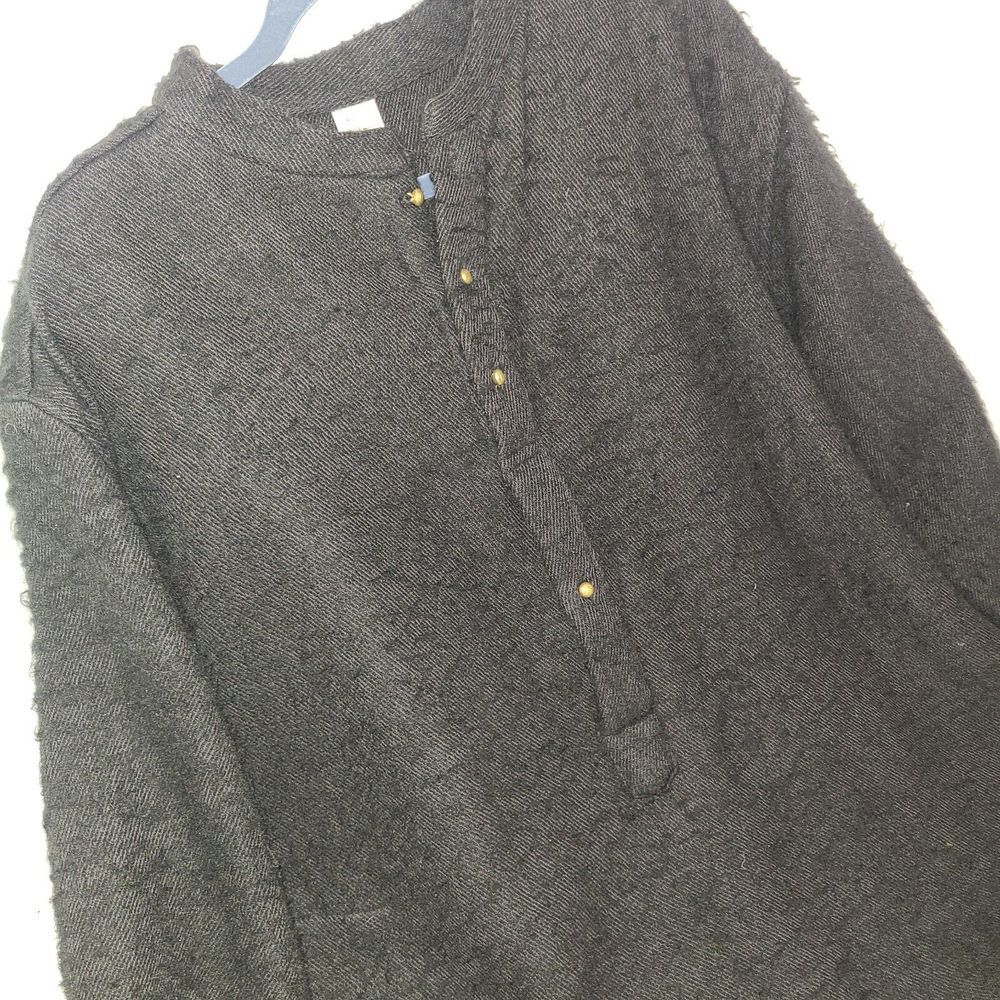 100% Wool Made In Nepal‎ Tunic Black Sweater Size Large